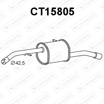 Rear Muffler Citroën C3 II · Citroën DS3 · Citroën C3 II Hatchback Van