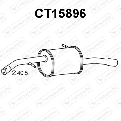 Rear Muffler Citroën C3 II