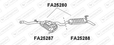 Rear Muffler Fiat BRAVA · Fiat BRAVO I