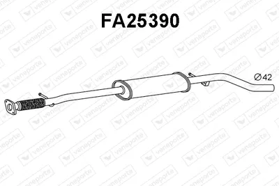 Centre Muffler Fiat PUNTO