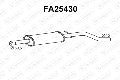 Centre Muffler Fiat PUNTO