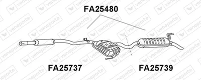 Rear Muffler Fiat BRAVA · Fiat BRAVO I