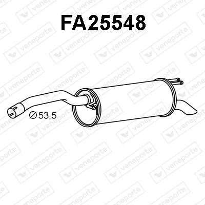 Rear Muffler Fiat STILO · Fiat BRAVO II · Lancia DELTA III