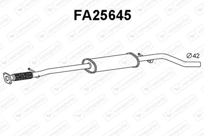 Centre Muffler Fiat PUNTO