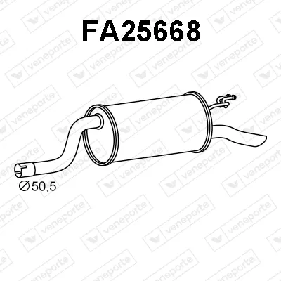 Rear Muffler Fiat PUNTO · Fiat PUNTO Hatchback Van · Fiat IDEA