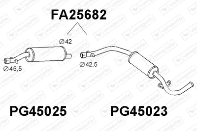 Rear Muffler Citroën C25 Bus · Citroën C25 Van · Citroën C25 Platform/Chassis