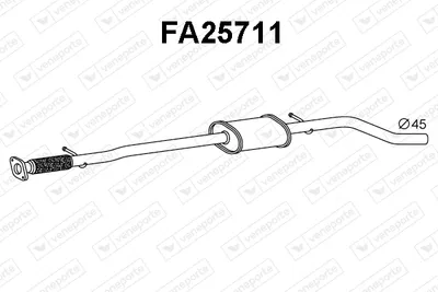 Front Muffler Fiat IDEA · Lancia MUSA