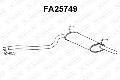 Rear Muffler Fiat PANDA