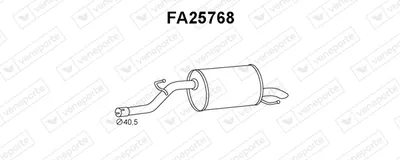 Rear Muffler Fiat GRANDE PUNTO · Fiat PUNTO EVO · Fiat PUNTO