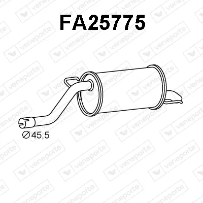 Rear Muffler Fiat GRANDE PUNTO · Fiat PUNTO EVO · Fiat PUNTO Hatchback Van