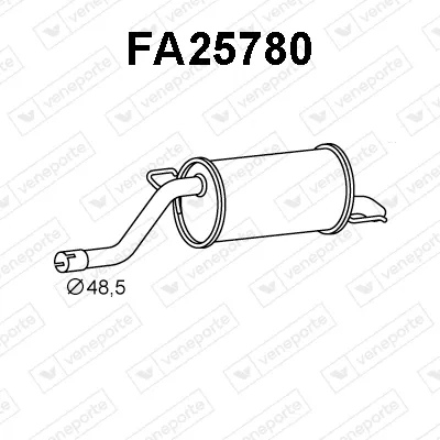 Rear Muffler Fiat GRANDE PUNTO · Fiat PUNTO EVO · Fiat PUNTO Hatchback Van