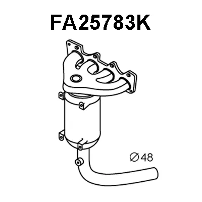 Catalyst elbow admission VENEPORTE FA25783K