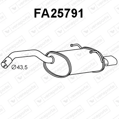Rear Muffler Fiat 500 · Fiat 500 C · Ford KA