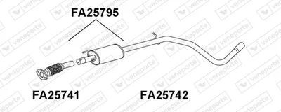 Centre Muffler Fiat STILO · Fiat BRAVO II