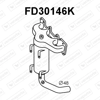 Manifold Catalytic Converter Chrysler YPSILON · Fiat PANDA · Fiat 500