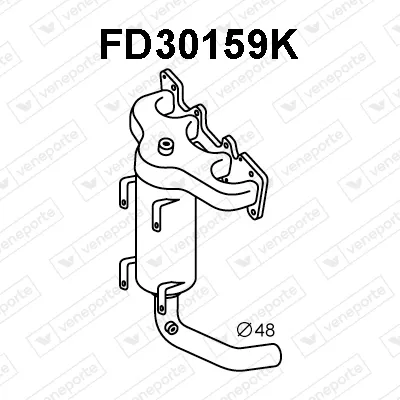 Manifold Catalytic Converter Chrysler YPSILON · Fiat 500 · Fiat 500 C