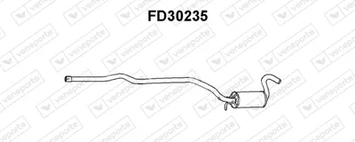 Front Muffler Ford ESCORT IV Turnier