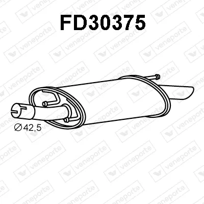 Rear Muffler Ford FIESTA IV · Mazda 121 III