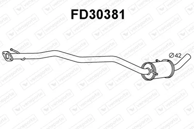 Front Muffler Ford FIESTA Box Body/MPV