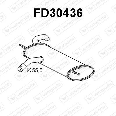 Rear Muffler Ford MONDEO V Turnier · Ford MONDEO V Hatchback · Ford MONDEO V Saloon
