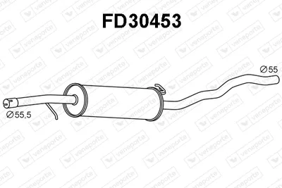 Centre Muffler Ford GALAXY I · Seat ALHAMBRA · Vw SHARAN