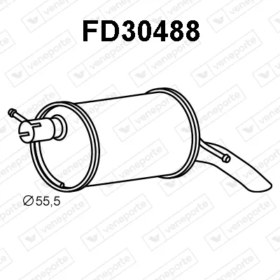 Rear Muffler Ford GALAXY I · Seat ALHAMBRA · Vw SHARAN