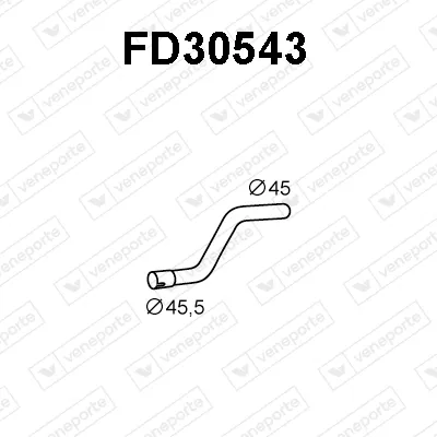 Exhaust Pipe Ford MONDEO III Turnier