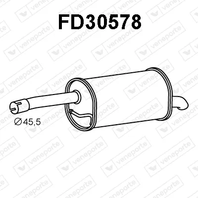 Rear Muffler Ford FIESTA V · Mazda 2