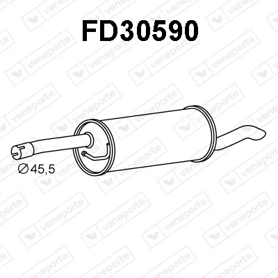 Rear Muffler Ford FUSION