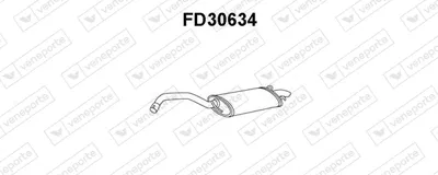 Rear Muffler Ford ESCORT V Turnier
