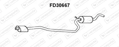 Centre Muffler Ford FIESTA III