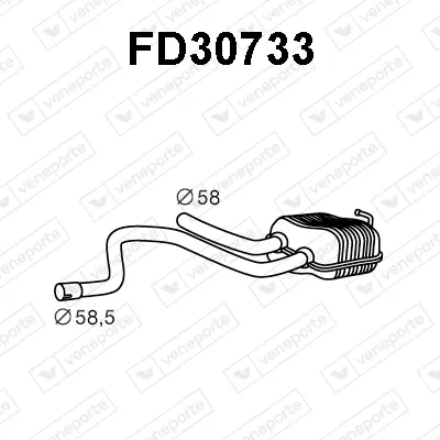 Rear Muffler Ford MONDEO I Turnier · Ford MONDEO II Turnier