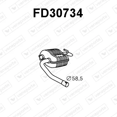 Rear Muffler Ford MONDEO I Turnier · Ford MONDEO II Turnier