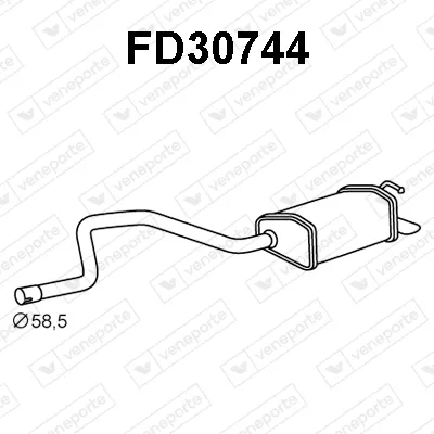Rear Muffler Ford MONDEO III Saloon · Ford MONDEO III