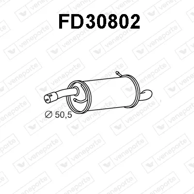 Rear Muffler Ford FIESTA V