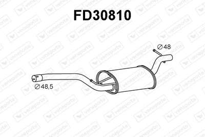 Centre Muffler Ford FOCUS C-MAX · Ford FOCUS II · Ford FOCUS II Turnier