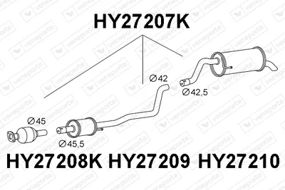 Catalytic Converter Hyundai i20 II · Hyundai i20 II Coupe · Hyundai i20 II Hatchback Van