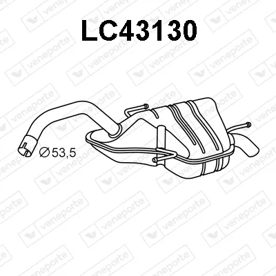 Rear Muffler Lancia LYBRA · Lancia LYBRA SW
