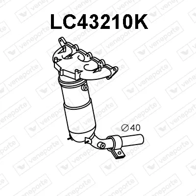 Manifold Catalytic Converter Fiat PALIO Weekend · Lancia Y