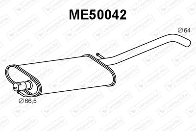Rear Muffler Mercedes-Benz M-CLASS
