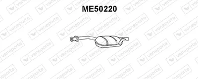 Centre Muffler Mercedes-Benz 124 Coupe