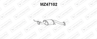 Front Muffler Mazda 626 III Station Wagon · Mazda 626 III