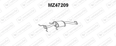 Front Muffler Mazda 626 III Station Wagon · Mazda 626 III · Mazda 626 III Hatchback