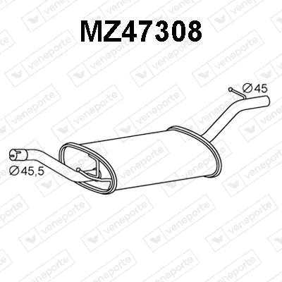 Rear Muffler Mazda 3 · Mazda 3 Saloon