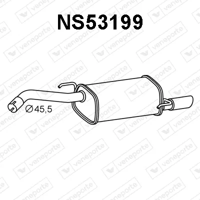 Rear Muffler Nissan MICRA C+C III