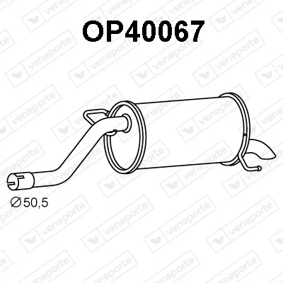 Rear Muffler Opel CORSA D · Vauxhall CORSA Mk III