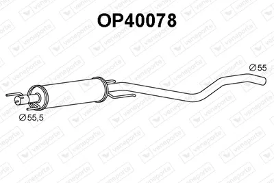 Front Muffler Opel ASTRA H Estate · Opel ASTRA H Estate Van · Vauxhall ASTRA Mk V Estate