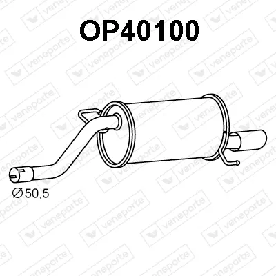 Rear Muffler Opel CORSA D · Vauxhall CORSA Mk III