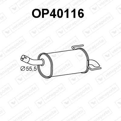 Rear Muffler Opel ZAFIRA / ZAFIRA FAMILY B · Opel ZAFIRA B Box Body/MPV · Vauxhall ZAFIRA Mk II
