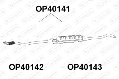 Front Muffler Opel CORSA C · Opel TIGRA TwinTop · Vauxhall CORSA Mk II